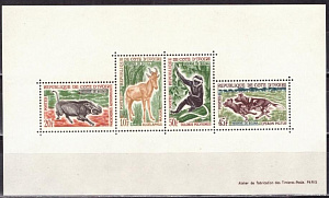 Берег Слоновой Кости, Фауна, 1963, блок, 32 Евро